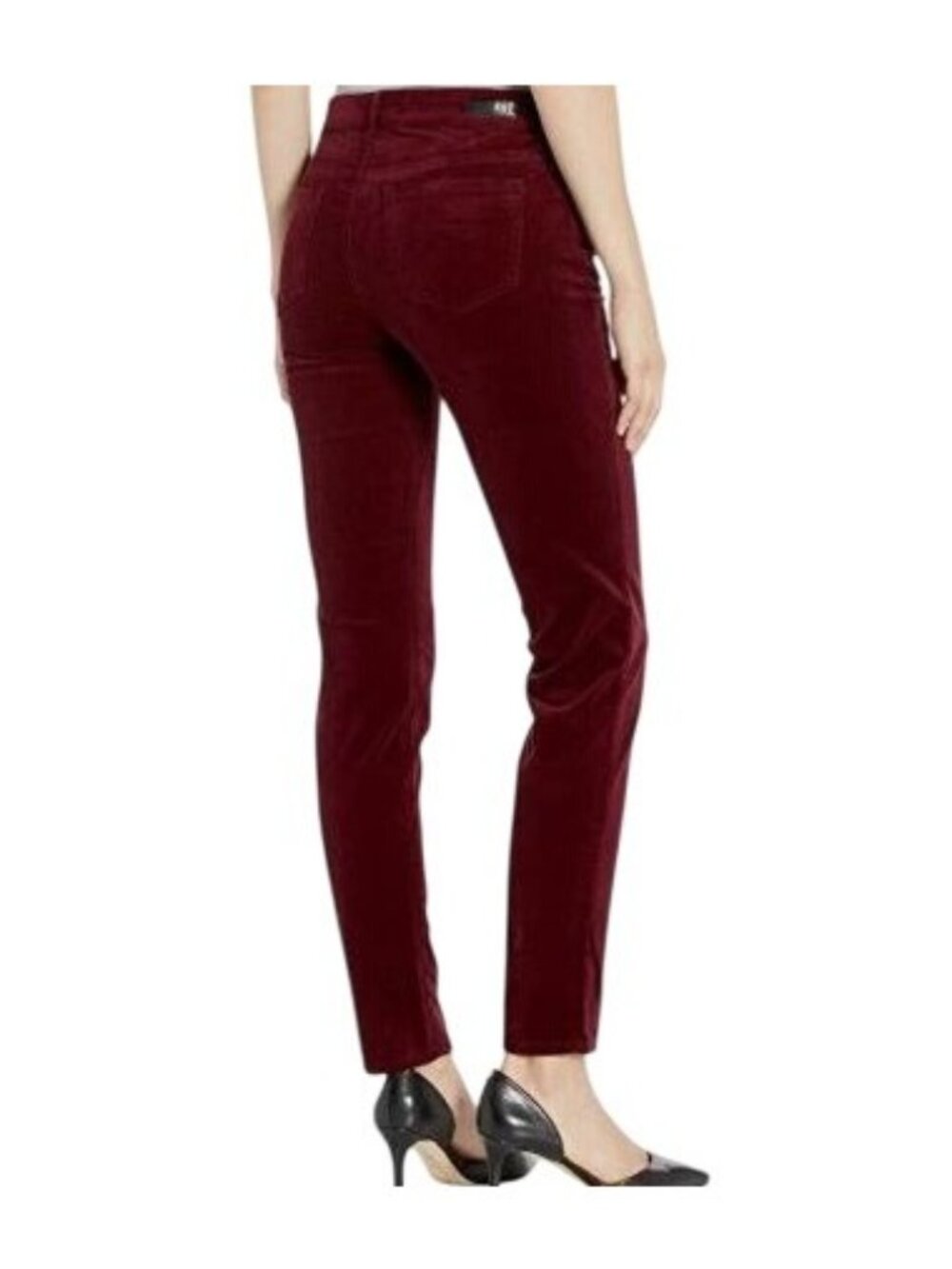 KUT from the Kloth Diana Skinny Corduroy Pants Burgundy Wine Women's 10 NWT NEW